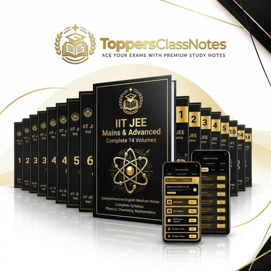 ToppersClassNotes — IIT JEE Mains & Advanced Complete Notes (English Medium)