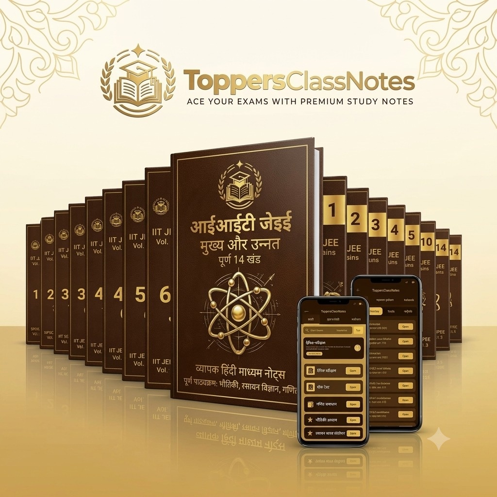 ToppersClassNotes тАФ IIT JEE рдореЗрдиреНрд╕ рдПрд╡рдВ рдПрдбрд╡рд╛рдВрд╕реНрдб рд╕рдВрдкреВрд░реНрдг рд╣рд╕реНрддрд▓рд┐рдЦрд┐рдд рдиреЛрдЯреНрд╕ (рд╣рд┐рдВрджреА рдорд╛рдзреНрдпрдо)